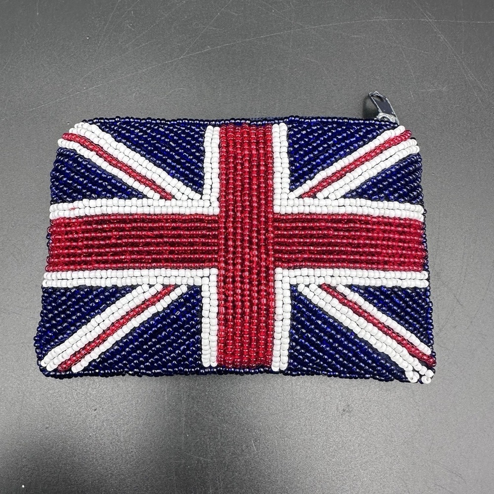 Beaded Union Jack Coin Purse